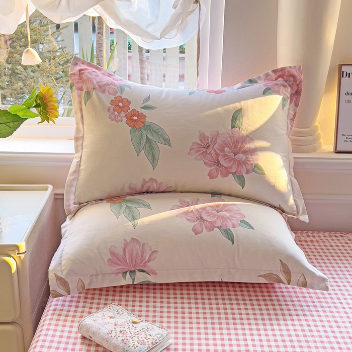 依庭 2025新款12868全棉纯棉单枕套单品枕套枕套单件 抒情花季