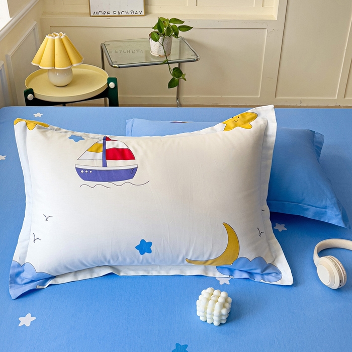 91家纺网 家纺一手货源 找家纺 依庭 2025新款12868全棉纯棉单枕套单品枕套枕套单件 水上乐园