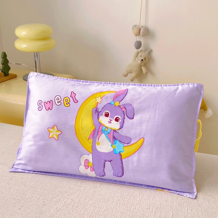 91家纺网 家纺一手货源 找家纺 2025年新款幼儿园全棉被子三件套宝宝入园纯棉六件套被褥午睡被套星月小兔