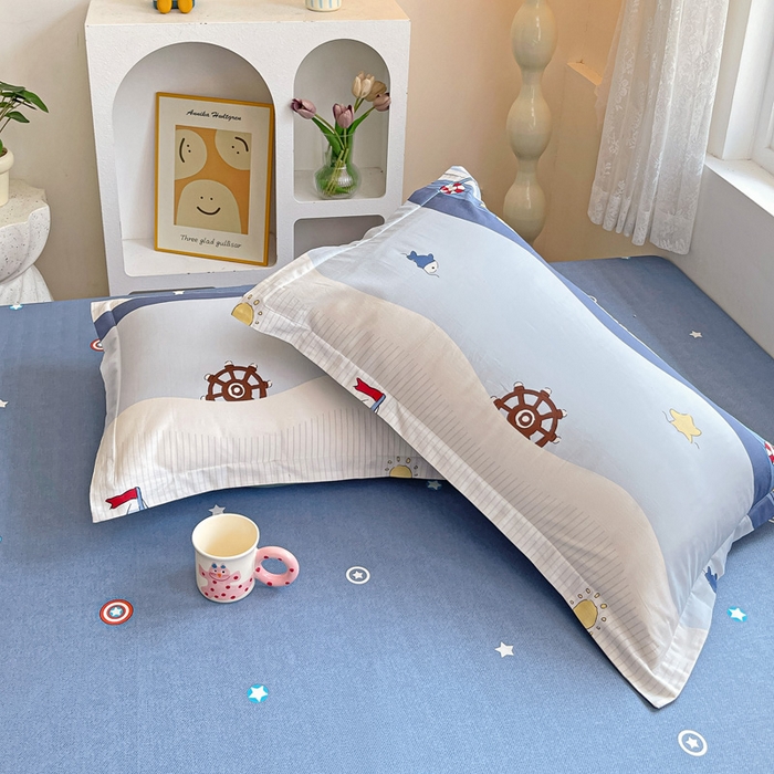 91家纺网 家纺一手货源 找家纺 依庭 2025新款12868全棉纯棉单枕套单品枕套枕套单件 星夜号