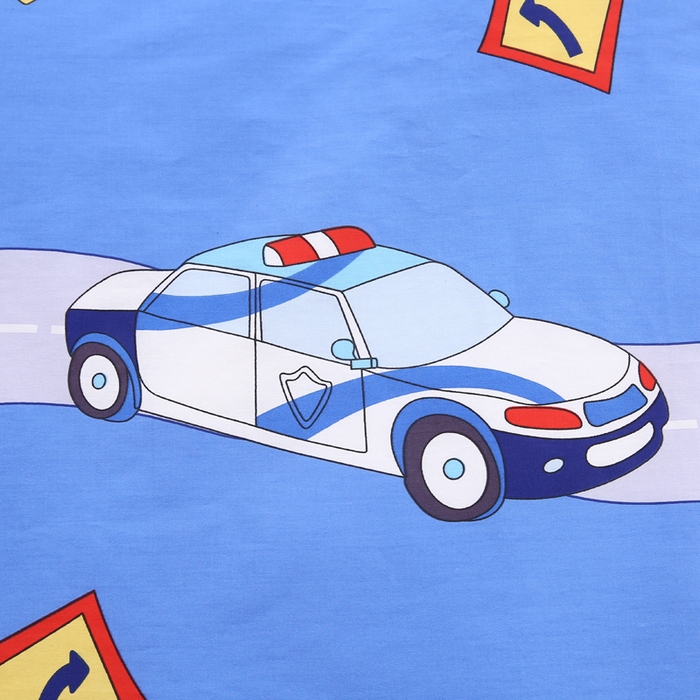 91家纺网 家纺一手货源 找家纺 2025年新款幼儿园全棉被子三件套宝宝入园纯棉六件套被褥午睡被套巡逻警车