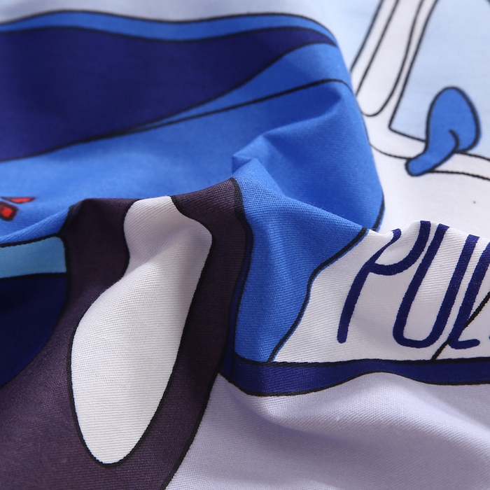 91家纺网 家纺一手货源 找家纺 2025年新款幼儿园全棉被子三件套宝宝入园纯棉六件套被褥午睡被套巡逻警车