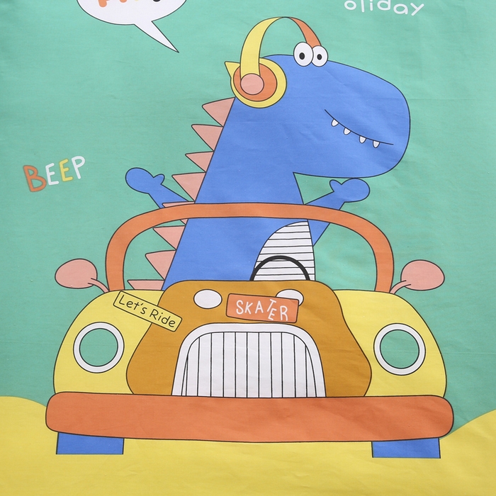 91家纺网 家纺一手货源 找家纺 2025年新款幼儿园全棉被子三件套宝宝入园纯棉六件套被褥午睡被套音乐恐龙