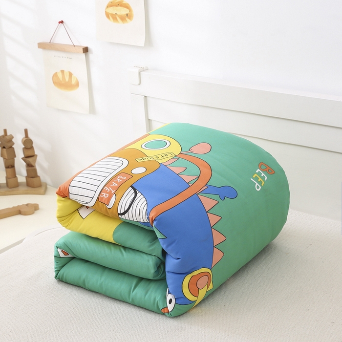 91家纺网 家纺一手货源 找家纺 2025年新款幼儿园全棉被子三件套宝宝入园纯棉六件套被褥午睡被套音乐恐龙