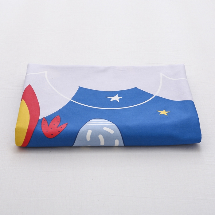 91家纺网 家纺一手货源 找家纺 2025年新款幼儿园全棉被子三件套宝宝入园纯棉六件套被褥午睡被套宇宙飞船