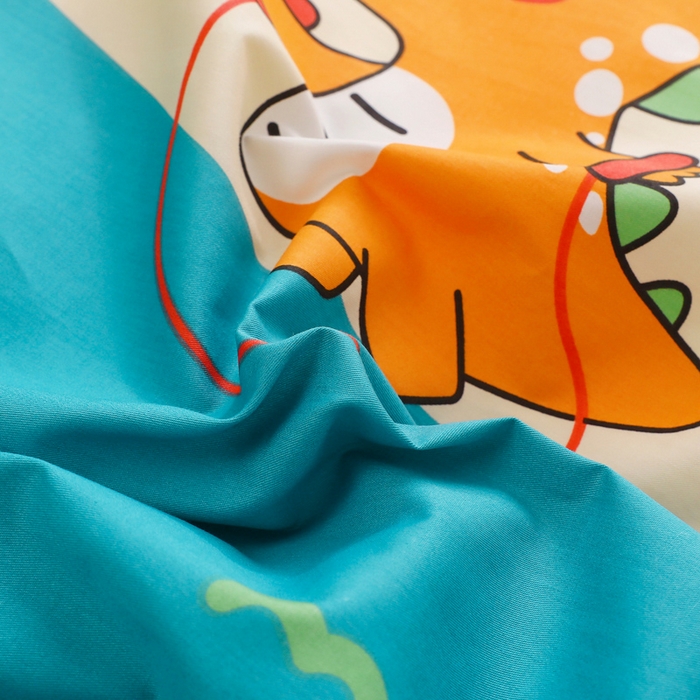 91家纺网 家纺一手货源 找家纺 2025年新款幼儿园全棉被子三件套宝宝入园纯棉六件套被褥午睡被套运动恐龙