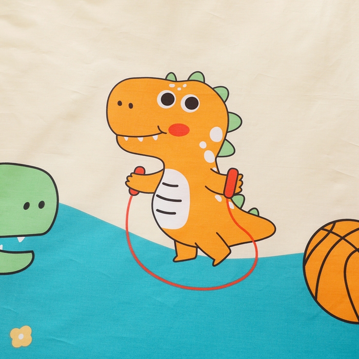 91家纺网 家纺一手货源 找家纺 2025年新款幼儿园全棉被子三件套宝宝入园纯棉六件套被褥午睡被套运动恐龙