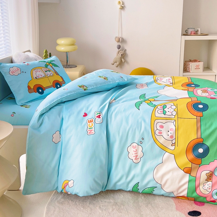 91家纺网 家纺一手货源 找家纺 2025年新款幼儿园全棉被子三件套宝宝入园纯棉六件套被褥午睡被套周末出游