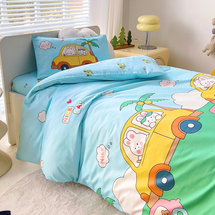 91家纺网 家纺一手货源 找家纺 2025年新款幼儿园全棉被子三件套宝宝入园纯棉六件套被褥午睡被套周末出游