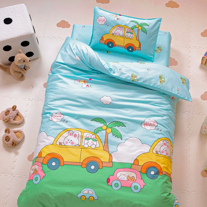 91家纺网 家纺一手货源 找家纺 2025年新款幼儿园全棉被子三件套宝宝入园纯棉六件套被褥午睡被套周末出游