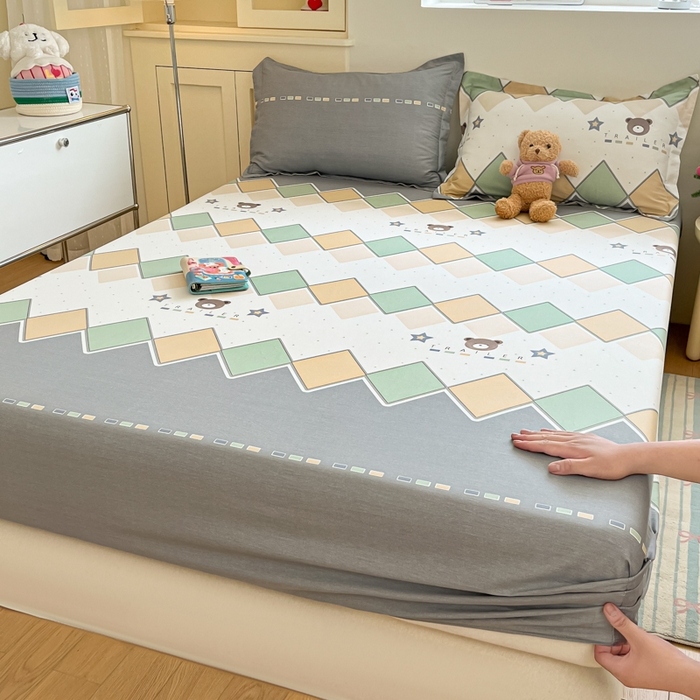 91家纺网 家纺一手货源 找家纺 （总）菲梵家纺 2025新款亲肤舒适全棉纯棉活性印染单品系列单床笠单品床笠床笠单件-第二批