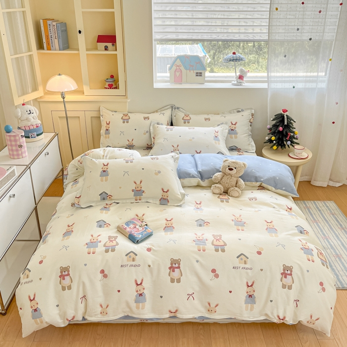 91家纺网 家纺一手货源 找家纺 （总）菲梵家纺 2025新款全棉印花系列四件套