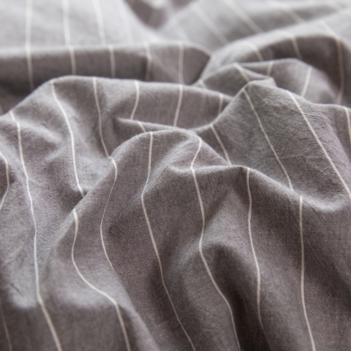 91家纺网 家纺一手货源 找家纺 柠萌家居 2025年新款色织A类学生宿舍床笠三件套床垫套 宽双线冷灰