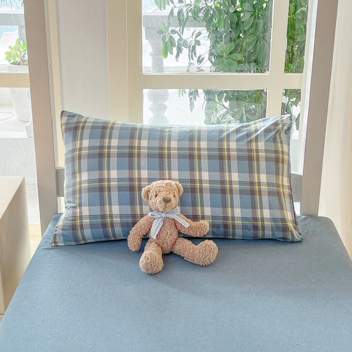 91家纺网 家纺一手货源 找家纺 （总）柠萌家居 2025年新款色织A类学生宿舍床笠三件套床垫套