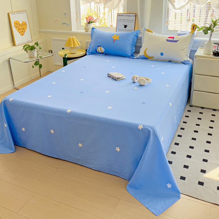 91家纺网 家纺一手货源 找家纺 依庭2025新款12868全棉纯棉单床单单品床单床单单件 抒情花季