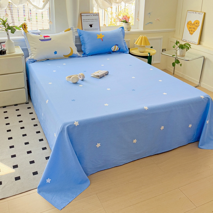 91家纺网 家纺一手货源 找家纺 依庭2025新款12868全棉纯棉单床单单品床单床单单件 抒情花季