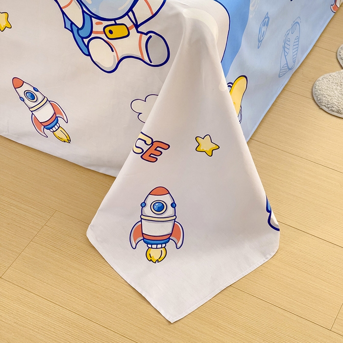 91家纺网 家纺一手货源 找家纺 依庭2025新款12868全棉纯棉单床单单品床单床单单件 水上乐园