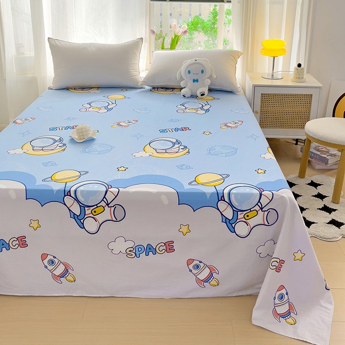 91家纺网 家纺一手货源 找家纺 依庭2025新款12868全棉纯棉单床单单品床单床单单件 水上乐园