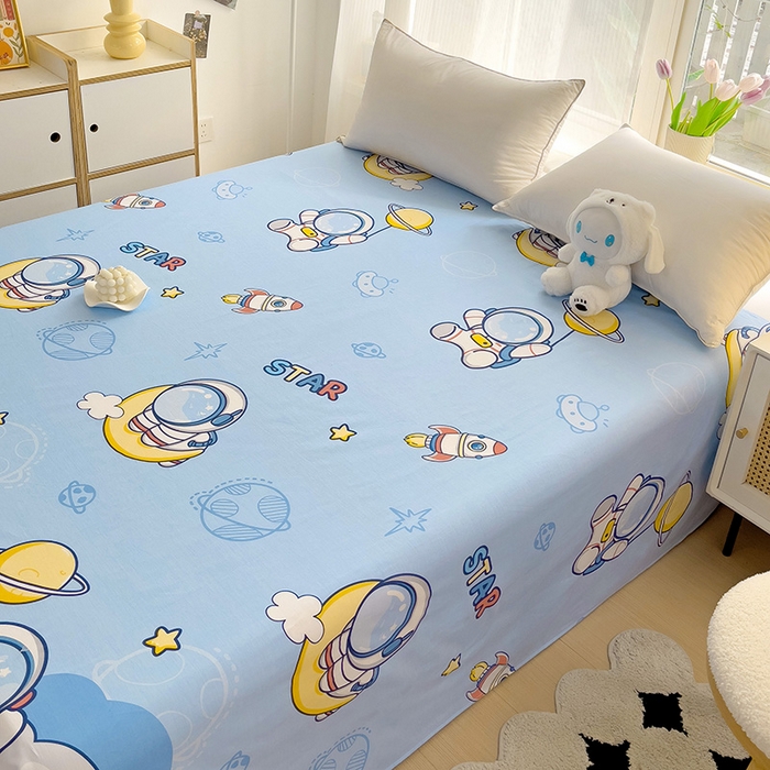 91家纺网 家纺一手货源 找家纺 依庭2025新款12868全棉纯棉单床单单品床单床单单件 水上乐园