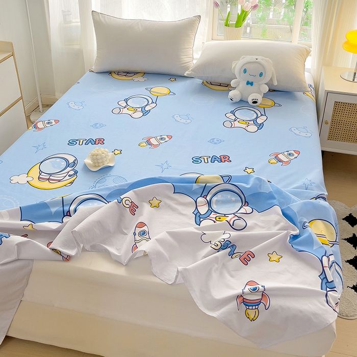 91家纺网 家纺一手货源 找家纺 依庭2025新款12868全棉纯棉单床单单品床单床单单件 水上乐园