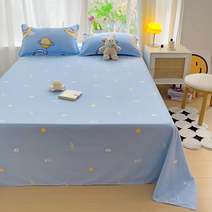 91家纺网 家纺一手货源 找家纺 依庭2025新款12868全棉纯棉单床单单品床单床单单件 探索星球-A