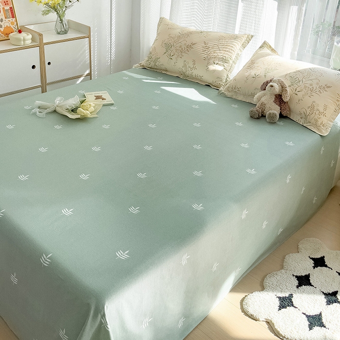 91家纺网 家纺一手货源 找家纺 依庭2025新款12868全棉纯棉单床单单品床单床单单件 晚色芳莲-B版