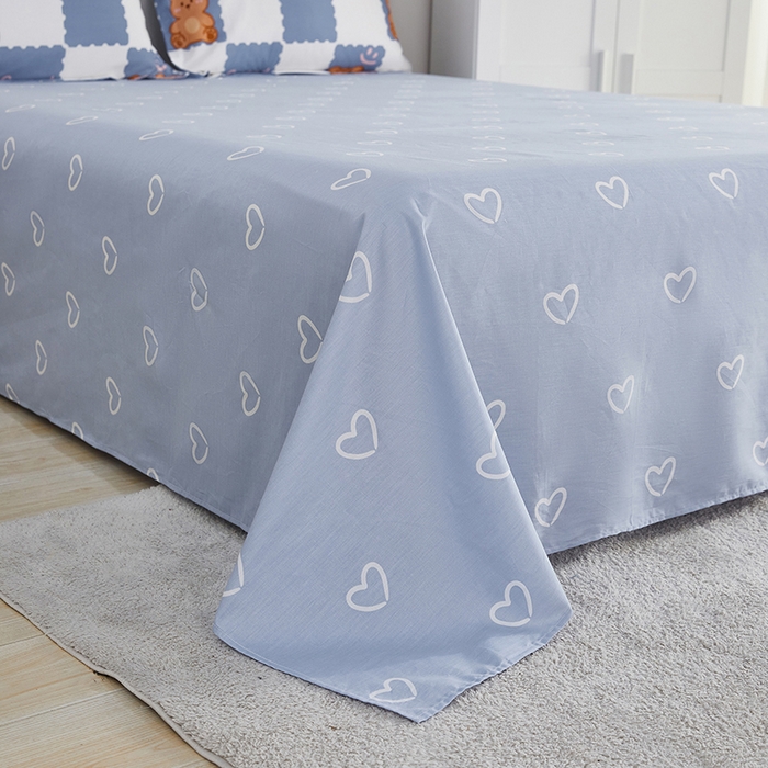 91家纺网 家纺一手货源 找家纺 依庭2025新款12868全棉纯棉单床单单品床单床单单件 笑脸草莓