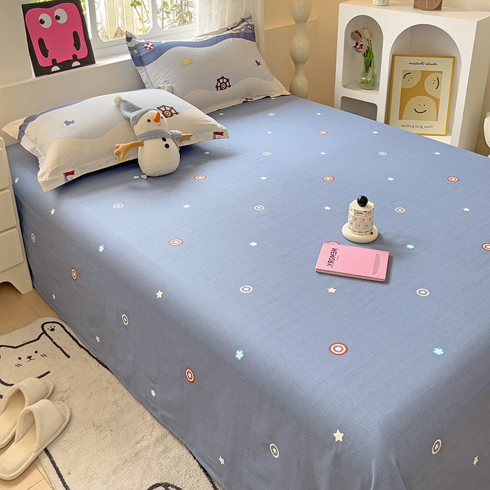 91家纺网 家纺一手货源 找家纺 依庭2025新款12868全棉纯棉单床单单品床单床单单件 星烁-B版