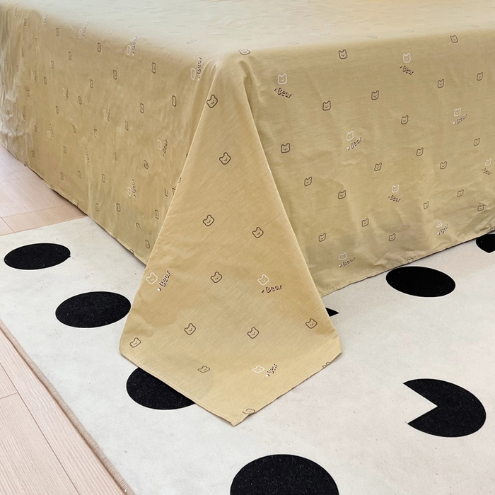 91家纺网 家纺一手货源 找家纺 依庭2025新款12868全棉纯棉单床单单品床单床单单件 熊猫仔仔