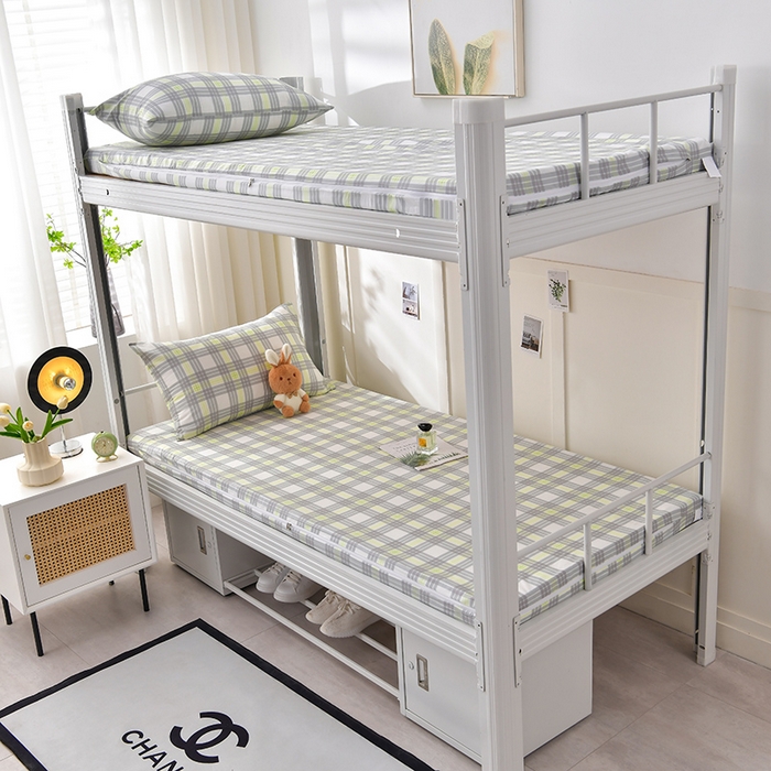 91家纺网 家纺一手货源 找家纺 （总）斯尔顿 2025新款13070全棉纯棉印花学生宿舍上下铺套件-第一批单品床垫套床垫套单件