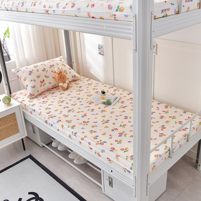 （总）斯尔顿 2025新款13070全棉纯棉印花学生宿舍上下铺套件-第一批单品床垫套床垫套单件