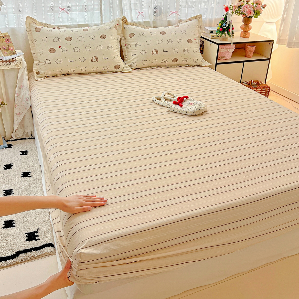 91家纺网 家纺一手货源 找家纺 （总）依庭2025新款12868全棉纯棉单床笠单品床笠床笠单件