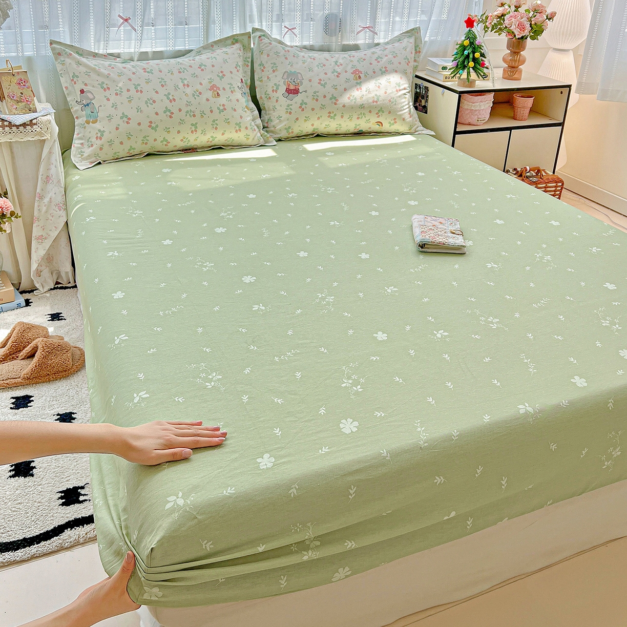 91家纺网 家纺一手货源 找家纺 （总）依庭2025新款12868全棉纯棉单床笠单品床笠床笠单件