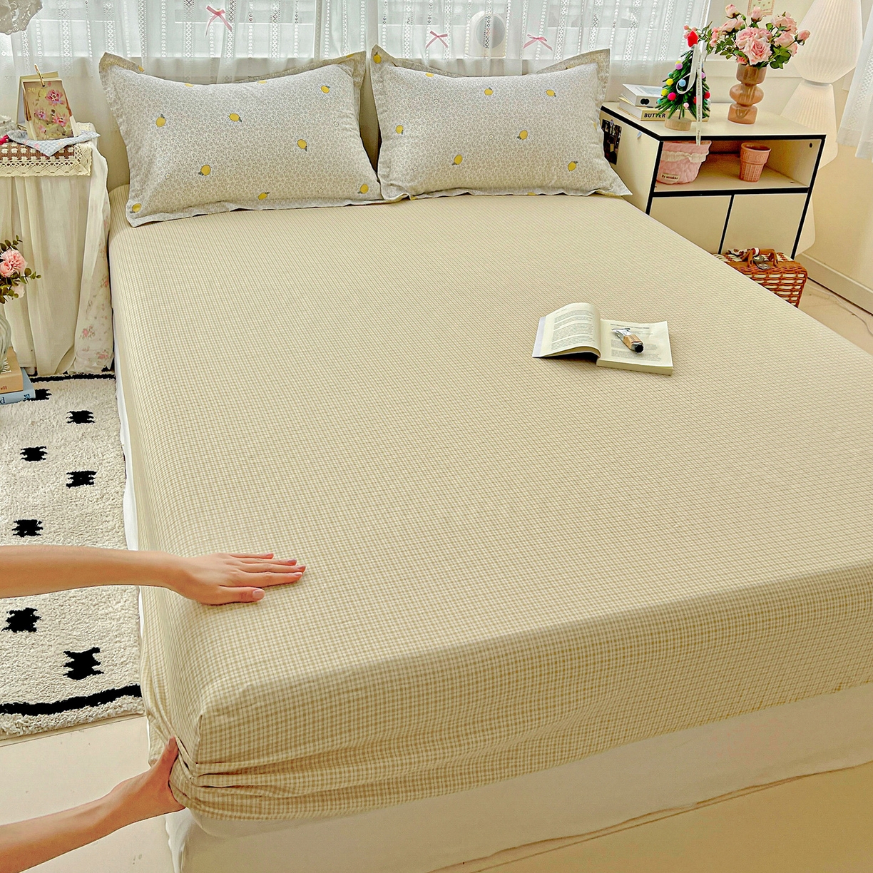 91家纺网 家纺一手货源 找家纺 （总）依庭2025新款12868全棉纯棉单床笠单品床笠床笠单件