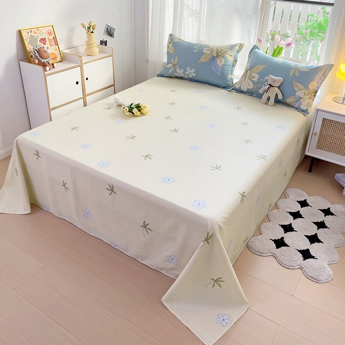 91家纺网 家纺一手货源 找家纺 依庭2025新款12868全棉纯棉单床单单品床单床单单件 雅韵花香