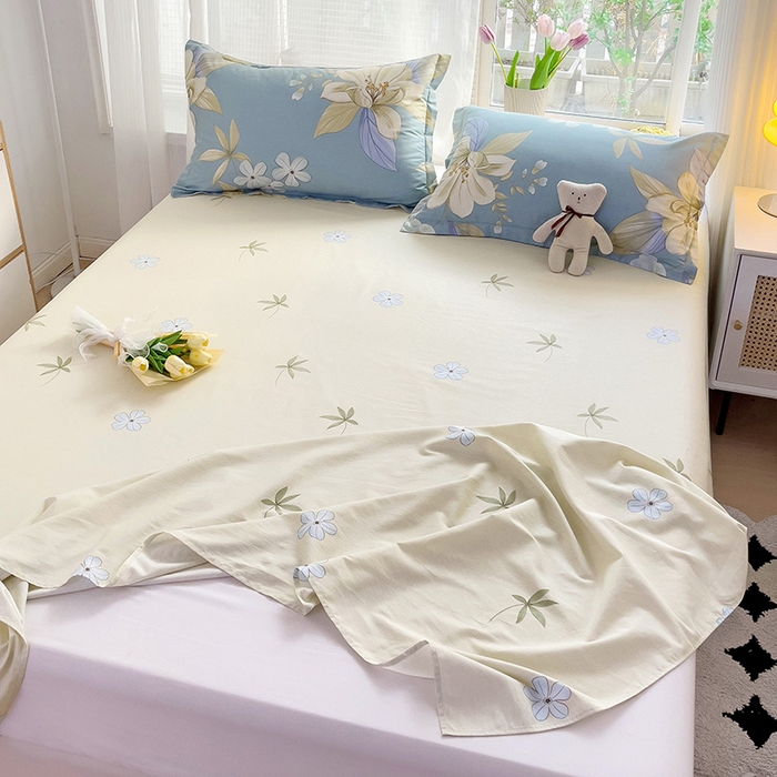 91家纺网 家纺一手货源 找家纺 依庭2025新款12868全棉纯棉单床单单品床单床单单件 雅韵花香