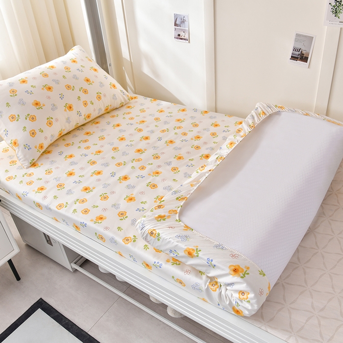 91家纺网 家纺一手货源 找家纺 （总）斯尔顿 2025新款13070全棉纯棉印花学生宿舍上下铺套件-第一批单品床笠单件单床笠