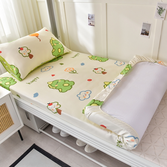 91家纺网 家纺一手货源 找家纺 （总）斯尔顿 2025新款13070全棉纯棉印花学生宿舍上下铺套件-第一批单品床笠单件单床笠