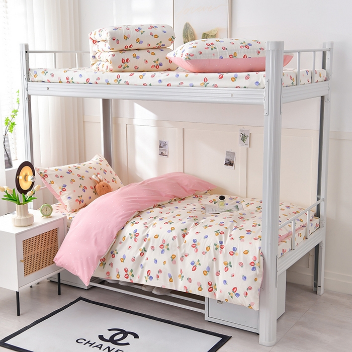 91家纺网 家纺一手货源 找家纺 （总）斯尔顿 2025新款13070全棉纯棉印花学生宿舍上下铺三件套-第一批