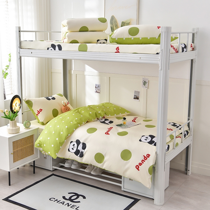 91家纺网 家纺一手货源 找家纺 （总）斯尔顿 2025新款13070全棉纯棉印花学生宿舍上下铺三件套-第一批