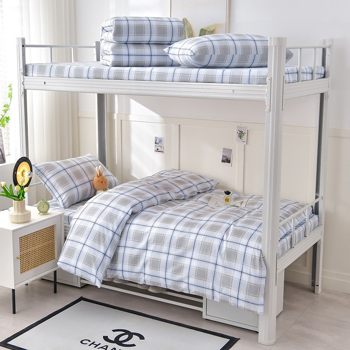 91家纺网 家纺一手货源 找家纺 （总）斯尔顿 2025新款13070全棉纯棉印花学生宿舍上下铺三件套-第一批