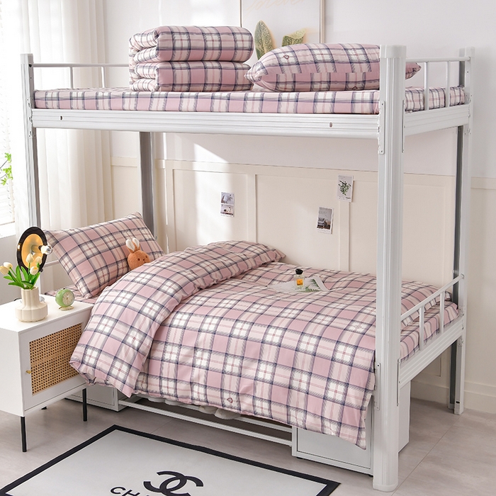 91家纺网 家纺一手货源 找家纺 （总）斯尔顿 2025新款13070全棉纯棉印花学生宿舍上下铺三件套-第一批