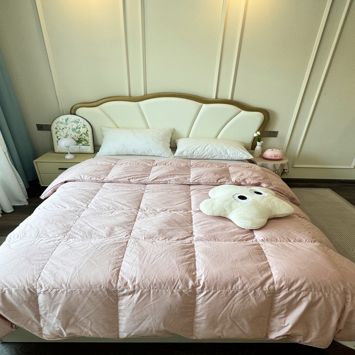 91家纺网 家纺一手货源 找家纺 （总）静若居羽绒被壳 2025新款全棉双层静音羽绒被壳自充绒羽绒被壳-波浪花