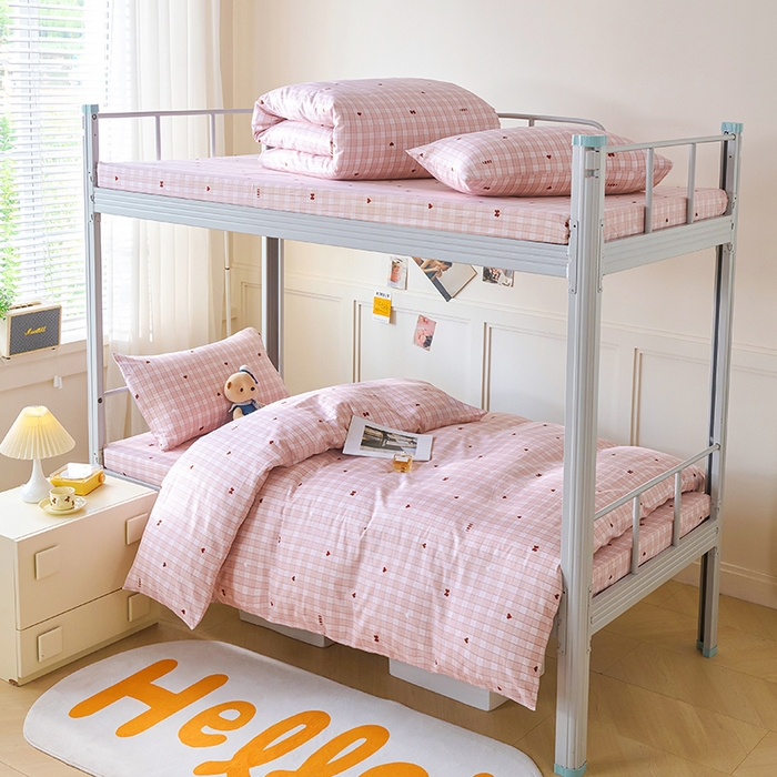 91家纺网 家纺一手货源 找家纺 （总）斯尔顿 2025新款全棉13070学生三件套小清新款六件套宿舍上下铺床品职工单位第二批