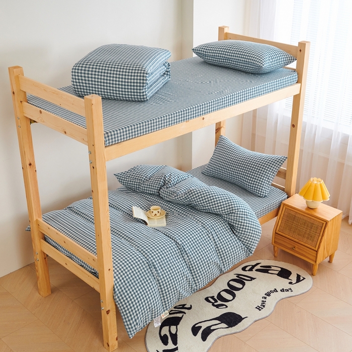 91家纺网 家纺一手货源 找家纺 （总）斯尔顿 2025新款全棉13070学生三件套小清新款六件套宿舍上下铺床品职工单位第二批