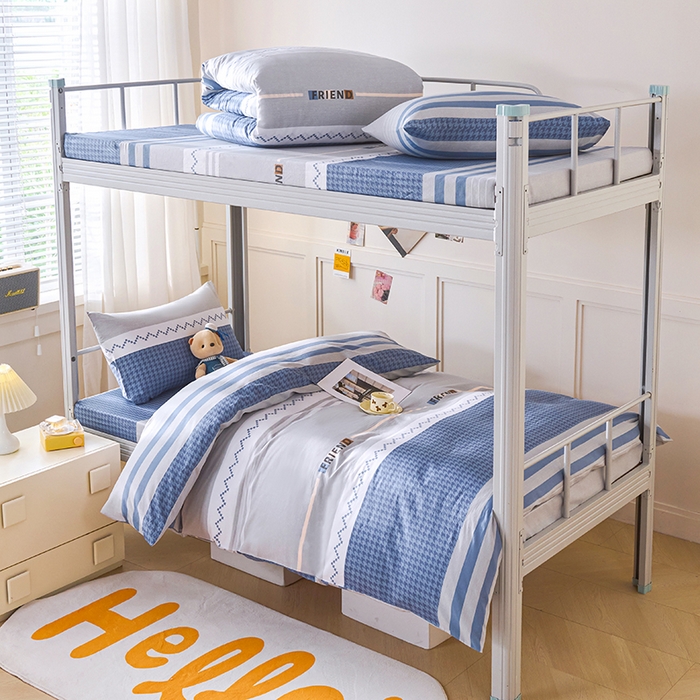 91家纺网 家纺一手货源 找家纺 （总）斯尔顿 2025新款全棉13070学生三件套小清新款六件套宿舍上下铺床品职工单位第二批