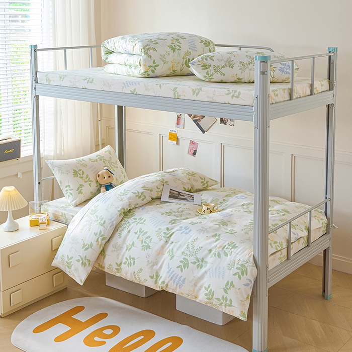 91家纺网 家纺一手货源 找家纺 （总）斯尔顿 2025新款全棉13070学生三件套小清新款六件套宿舍上下铺床品职工单位第二批