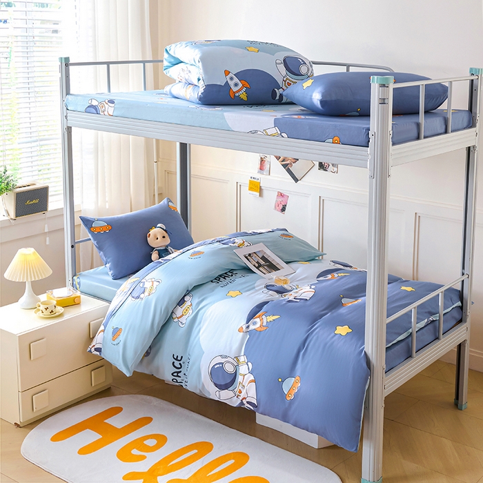 91家纺网 家纺一手货源 找家纺 （总）斯尔顿 2025新款全棉13070学生三件套小清新款六件套宿舍上下铺床品职工单位第二批