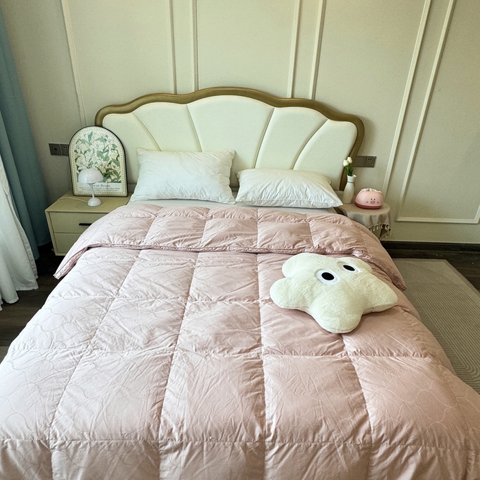 （总）静若居羽绒被壳 2025新款全棉双层静音羽绒被壳自充绒羽绒被壳-波浪花