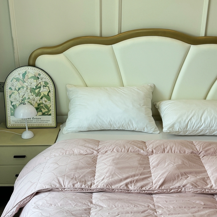 91家纺网 家纺一手货源 找家纺 （总）静若居羽绒被壳 2025新款全棉双层静音羽绒被壳自充绒羽绒被壳-波浪花